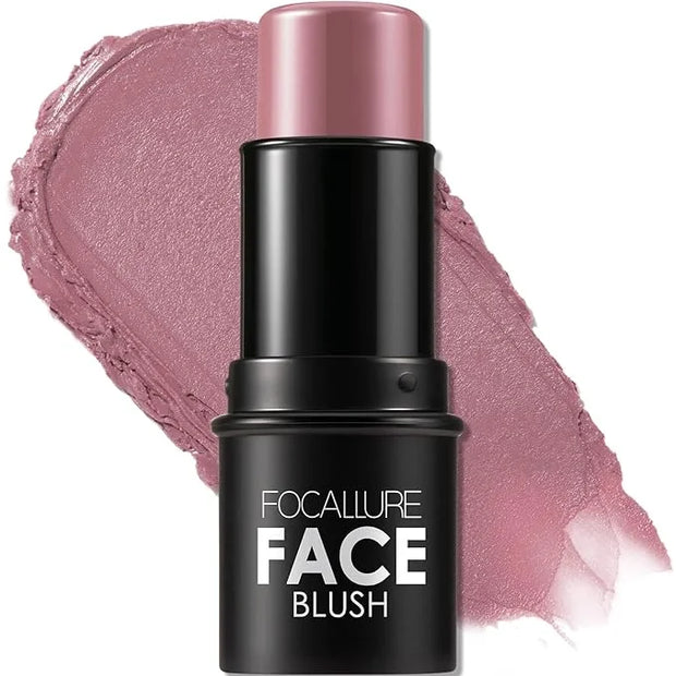 FOCALLURE Cream Blush Makeup,Buildable Blush Stick for Cheeks,Matte and Dewy Finish,Long Wearing,Easy Application,Lightwei...