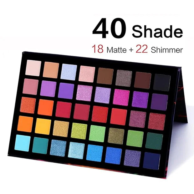 UCANBE Spotlight Eyeshadow Palette Professional 40 Color Eye Shadow Matte Shimmer Makeup Pallet Highly Pigmented Colorful ...