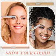 Chumia 2 Pcs Electric Eyebrow Trimmer Women Precision Face Razors Mini Shaver with Comb Christmas Women Gift Battery Opera...
