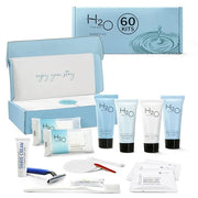 H2O Therapy Amenity & Accessory Kit | 0.85 oz Travel Size Shampoo, Conditioner, Lotion, Body Wash, Massage Bar, Cleansing ...