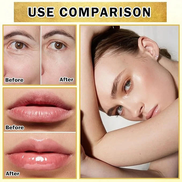 30PCS Lip Mask & Under Eye Mask Pink Lip Masks 24k Gold Eye Mask Patches for Puffy Eyes Effectively Moisturizing Lip & Eye...