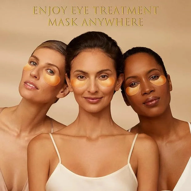 24K GOLD Eye Mask– 60 Pcs - Gold Under Eye Mask Retinol & Collagen - Puffy Eyes and Dark Circles Treatments – Look Younger...