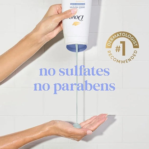 Dove Body Wash with Pump 3 Count Anti-Stress Blue Chamomile & Oat Milk, for 24hr Lotion-Soft Skin Moisturizing Skin Cleans...
