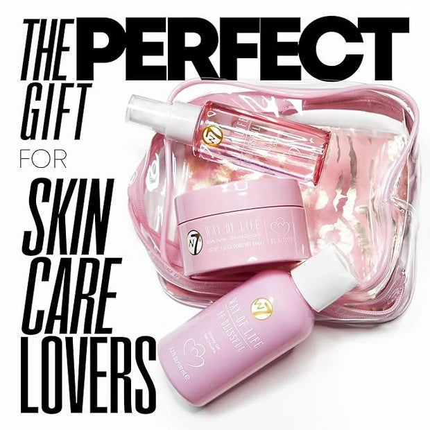 W7 VAY-CAY Be Blissful - Travel Size Skincare Set | Carry On Luggage Essentials: Shower Gel & Body Wash, Body Butter & Bod...
