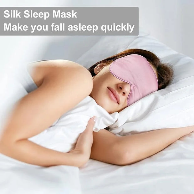 2 Pieces Silk Heated Eye Mask for Dry Eyes USB Steam Warm Compress for Puffy Eyes Adjustable Temp Sleep Eye Mask for Dry E...