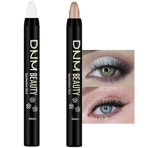 evpct 2Pcs Cream Eyeshadow Sticks Set for Eyes Pearl White & Mocha Beige Shimmer Eye Crayon Shadow Brightener Stick Pencil...