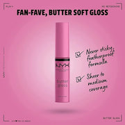 NYX PROFESSIONAL MAKEUP Butter Gloss, Non-Sticky Lip Gloss - Merengue (Pink Lilac) - Product Image