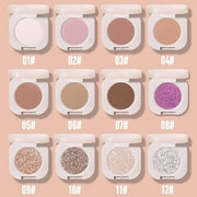 Pressed Single Matte Eyeshadow Palette, Brown eyeshadow For Old Women, Pigmented Waterproof Sombras Para Ojos, Single Pres...
