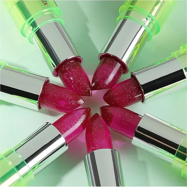 3 PCS Jelly Crystal Vera Lipstick,Magic Temperature Tinted Lip Balm,Plumping Glimmer Color Changing Lip Oil,Long Lasting N...