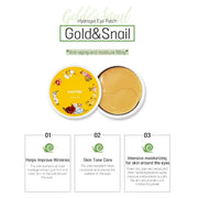 Gold & Snail Hydrogel Eye Patches – Moisturizing Under Eye Mask for Puffy Eyes, Fine Lines, and Dark Circles – Korean Skin...