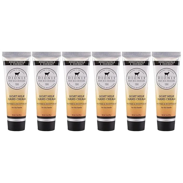Dionis - Goat Milk Skincare Scented Hand Cream (1 oz) Set of 6, Moisturizing Lotion for Dry Skin, Good for Sensitive Skin,...