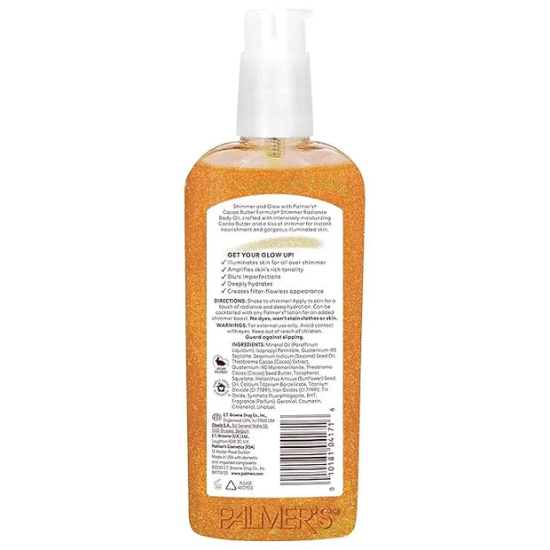 Palmer's Cocoa Butter Formula Shimmer Body Oil with Vitamin E, 5.1 Fl Oz, Radiance Body Oil for Glowing Skin, Enhances Dar...