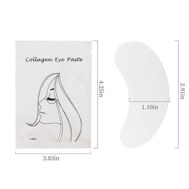 100 Pair Lint Free Hydrogel Eye Gel Patch Makeup Lash Lift Tools Under Eye Patch Pads for Eyelash Extension - Product Image