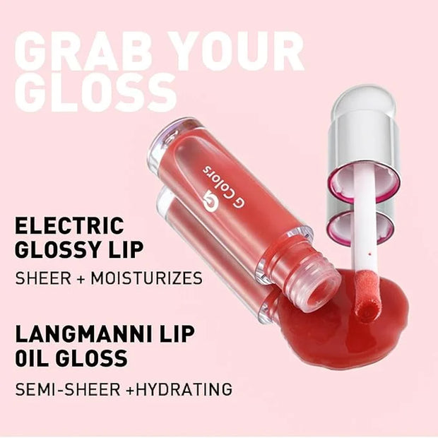 3 PCS Hydrating Lip Glow Oil Lip Stain, Moisturizing Nourishing Lip Gloss,High Shine, Smooth Finish Gloss Tinting And Non-...