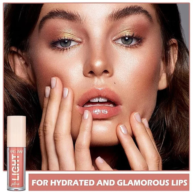 CAHIUYOA Plumping Moisturizing Lip Gloss Lipgloss,Nude Lip Gloss Lip Stain Long Lasting Waterproof,Shine Glossy Liquid Lip...
