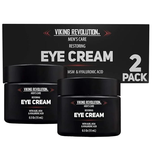 Viking Revolution Natural Eye Cream for Men - Anti Aging, Dark Circle, Under Eye Treatment - Men's Eye Moisturizer Wrinkle...