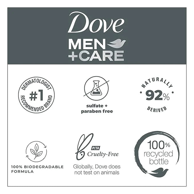 DOVE MEN + CARE Face + Body Wash For Men Awaken Turmeric + Ginger Root 18 oz 4 Count - Product Image
