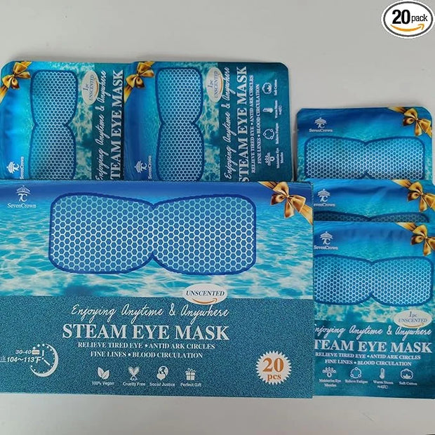 Sleep Mask for Travel Essentials,Steam Eye Mask,Warm Compress for Eyes, Heated Eye Mask Reduce Puffiness & Dark Circles & ...