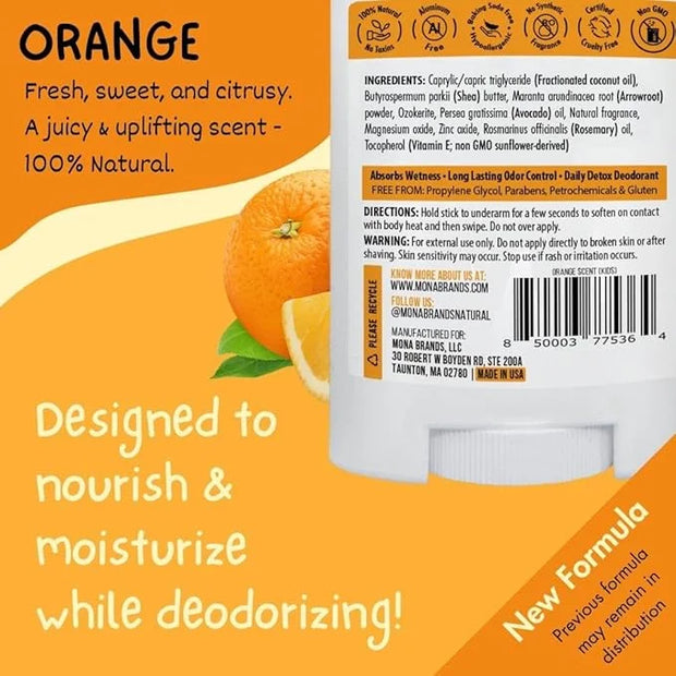 MONA BRANDS 100% Natural Kids Deodrant for Boys and Girls | Safe Deodorant for Kids | No Baking Soda, Aluminum or Syntheti...