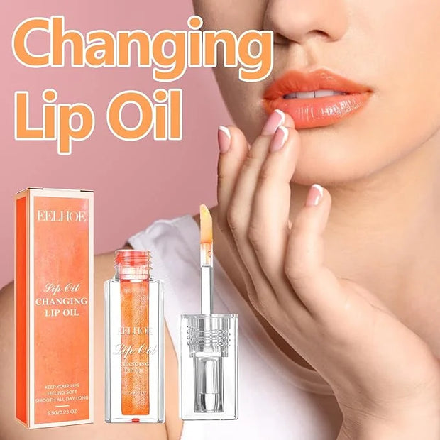 Midnight Boss Up Magic Color Changing Lip Oil Stain Cosmetic PH Actived Moisturizing Hydrating Glow Gloss Tinted Transpare...
