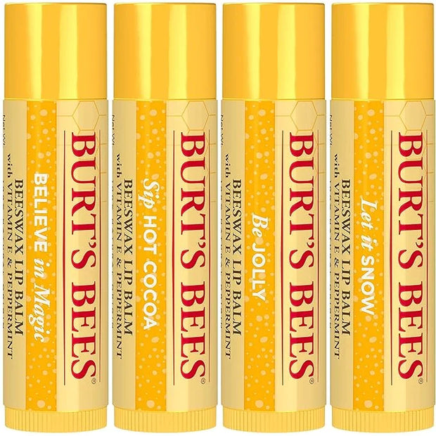 Burt's Bees Christmas Gifts, 4 Lip Balm