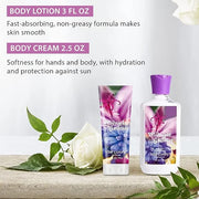 Midnight Embrace Bath & Body Kit, 3 Fl Oz, Ideal Skincare Gift Home Spa Set, Includes Body Lotion, Shower Gel, Body Cream,...
