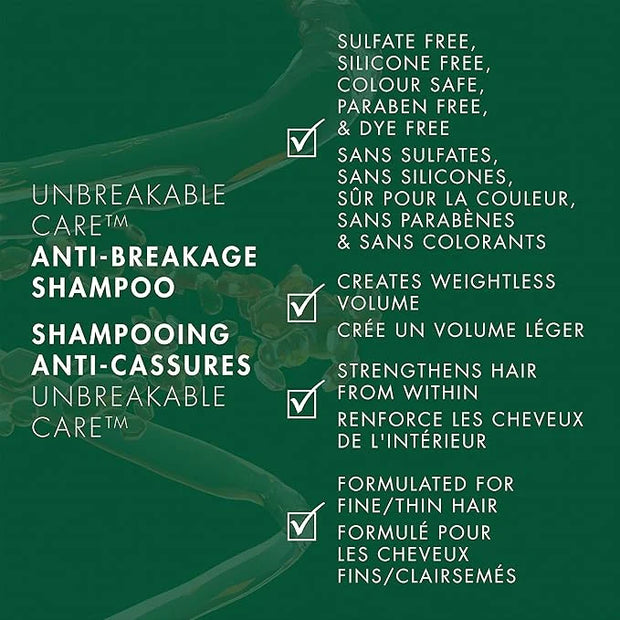 Nexxus Unbreakable Care Anti-Breakage Shampoo With Keratin, Collagen, Biotin For Fine And Thin Hair Sulfate Free Shampoo 1...