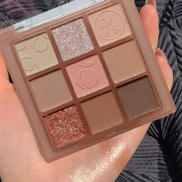 Eyeshadow Palette Makeup- 9 Colors Rose Gold Dark Brown Colorful Eyeshadow Palette Matte Shimmer Korean Natural Eye Shadow...