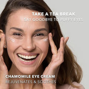Earth To Skin Tea Time Chamomile Eye Cream – Hydrating & Soothing Eye Treatment with Vitamin E, Vitamin C & Jojoba Oil – 0...