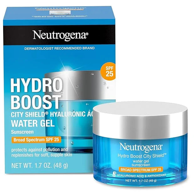 Neutrogena Hydro Boost Face Moisturizer with SPF 25, Hydrating Facial Sunscreen, Oil-Free and Non-Comedogenic Water Gel Fa...