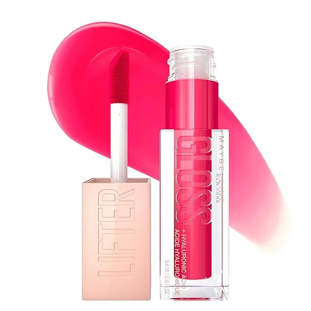 Maybelline New York Lifter Gloss Hydrating Lip Gloss with Hyaluronic Acid, Bubblegum, Sheer Bright Pink, 1 Count - Product...
