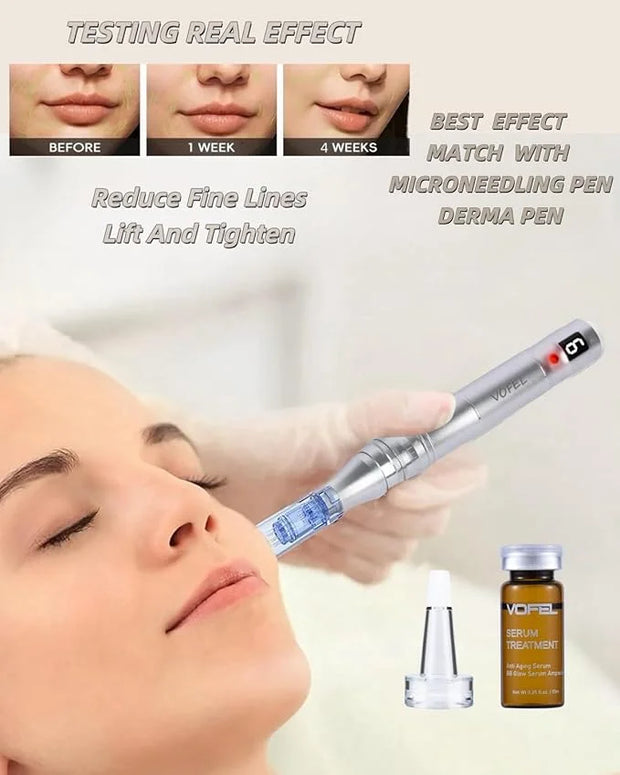 Anti Aging Serum with Hyaluronic Acid for Microneedling Serum BB Glow Starter Kit Serum Ampoules for Face 0.35 oz 4 Vials ...