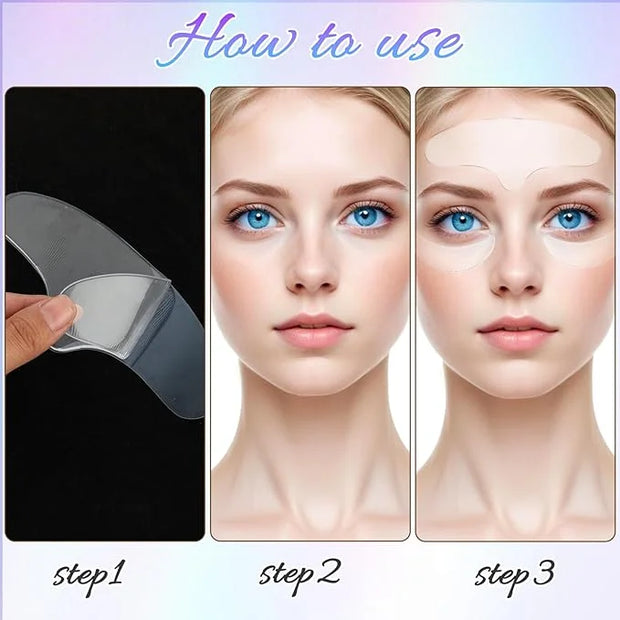 11 Pcs Neck Wrinkle Patches Reusable Silicone Forehead Wrinkle Mask No Adhesive Under Eye Pad for Plump Wrinkles Skin Line...