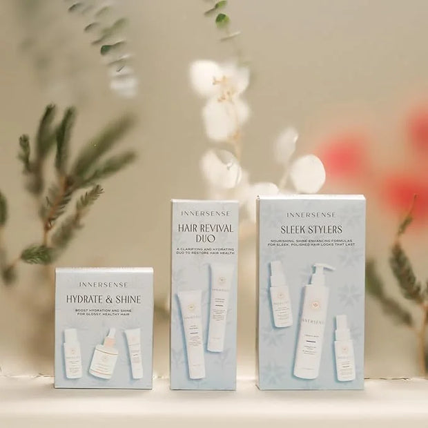 INNERSENSE Organic Beauty - Hair Revival Duo Holiday Set | Detox Hair Mask, Hydrate Hair Mask | Non-Toxic, Cruelty-Free, C...