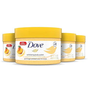 Dove Exfoliating Body Polish Body Scrub Crushed Almond and Mango Butter 4 Count Exfoliating Scrub for Dry Skin Gently Exfo...