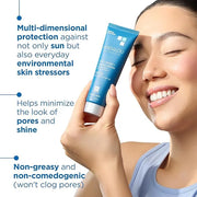 Andalou Naturals Daily Shade Face Sunscreen, SPF 30 Zinc Oxide Mineral Sunscreen, Sun + Pollution Defense Face Lotion, Hel...