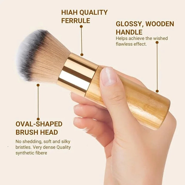 Bronzer Tan Self Tanning Brush, Vegan Large Kabuki Brush for Powder Foundation Self Tanner Applicator Brush, Professional ...