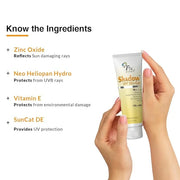 Fixderma Shadow SPF 50+ Gel, Titanium Dioxide & Zinc Oxide Sunscreen | Sunscreen for Face | SPF 50 Sunscreen & Broad Spect...