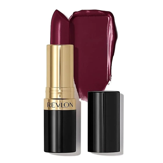Revlon Super Lustrous Lipstick, Creamy Formula For Soft, Fuller-Looking Lips, Moisturized Feel, Black Cherry, 0.15 oz - Pr...