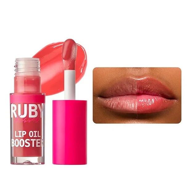 Ruby Kisses Lip Oil Booster, Hydrating Lip Gloss with Nourishing Natural Oil Blend, Jumbo Wand for Easy Application, Non-S...
