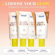 Supergoop! Glowscreen SPF 40, Sunrise (Champagne Glow) - 20 mL, 2 Pack - Glowy Primer + Broad Spectrum Tinted Sunscreen - ...