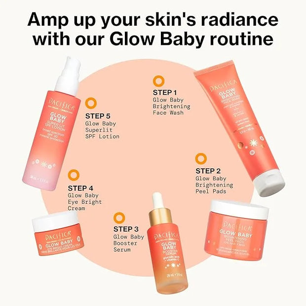 Pacifica Face Moisturizer - Vitamin C Face Lotion Glow Baby VitaGlow Face Moisturizer Glow Recipe, Vitamin E, Antioxidants...