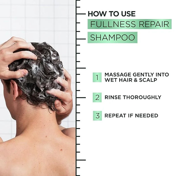 Garnier Fructis Hair Filler Fullness Repair Shampoo, Volumizing Shampoo with Polypeptides and Hair Repair Complex for Thin...
