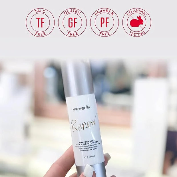 Mirabella Renew Age-Defying Daily Moisturizer for Face, Hydrating Face Moisturizer Helps Reduce Appearance of Fine Lines, ...