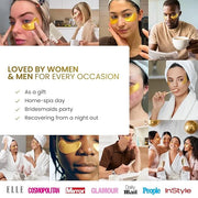 PLANTIFIQUE Gold Eye Patches for Puffy Eyes and Dark Circles 5 Pairs Under Eye Masks for Dark Circles and Puffiness Eye Ge...