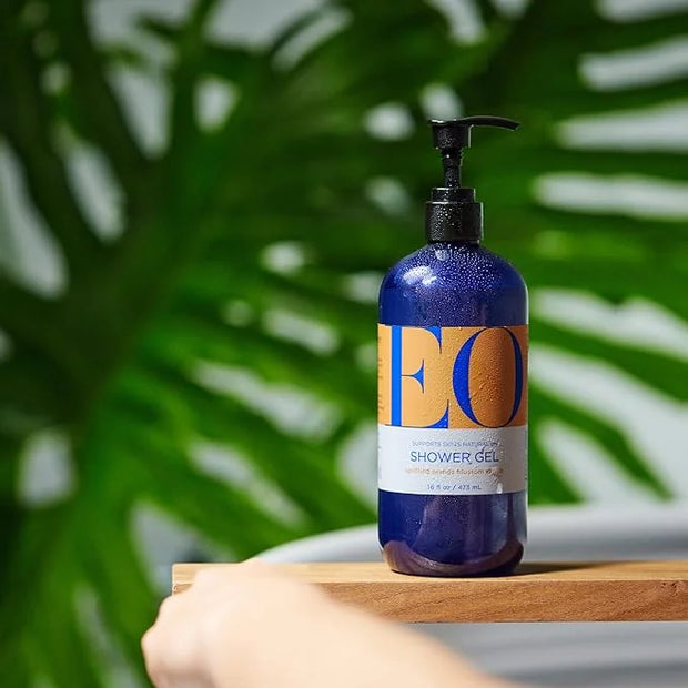 EO Shower Gel Body Wash, 16 Ounce (Pack of 2), Orange Blossom and Vanilla, Organic Plant-Based Skin Conditioning Cleanser ...