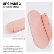 Silicone makeup brush holder travel