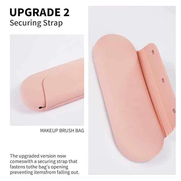 Silicone makeup brush holder travel