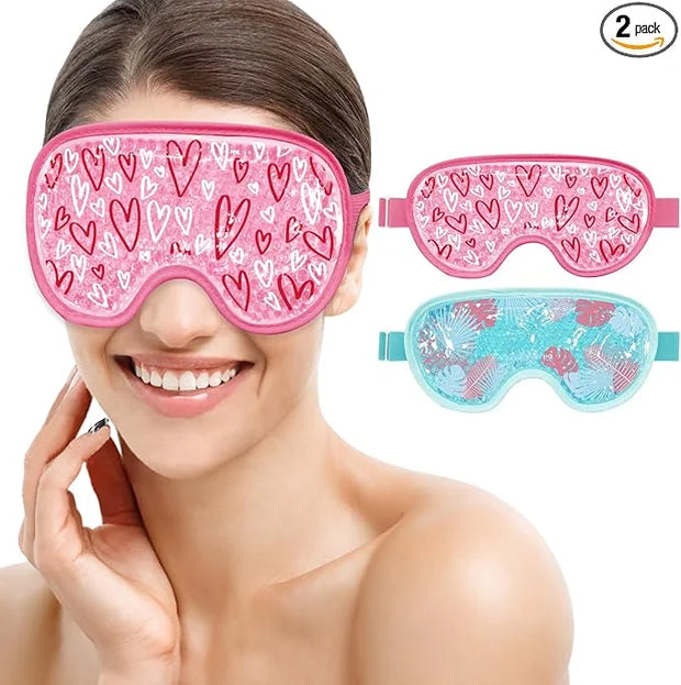 Cooling Eye Mask Cold Eye Compress Mask for Puffy Eyes, Reusable Eye Ice Pack Gel Ice Eye Mask for Tired Eyes, Eyes Surger...