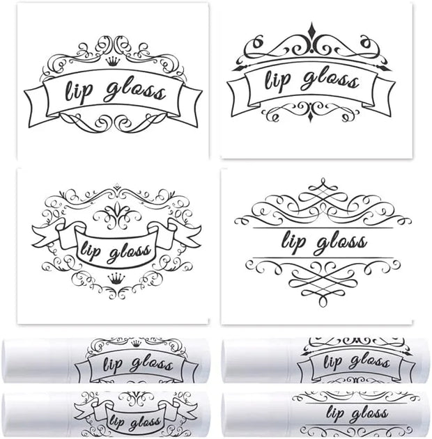 OLYCRAFT 100Pcs Self-Adhesive Lip Balm Tag Wrapping